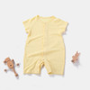 Baby Bamboo Fiber Breathable Short Sleeve Bodysuit (Color:Yellow Size:59)