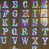 22cm Colorful Slow Flashing 26 Letters Numbers Decorative Light(Letter  F)