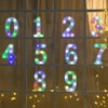 22cm Colorful Slow Flashing 26 Letters Numbers Decorative Light(Number 7)