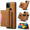 For Google Pixel 5a 5G DG.MING M2 Series 3-Fold Multi Card Bag + Magnetic Back Cover Case(Brown)