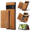 For Google Pixel 6 Pro DG.MING M1 Series 3-Fold Multi Card Wallet + Magnetic Back Cover Case(Brown)