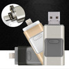 256GB Type-C + 8 Pin + USB 3.0  3 In 1 OTG Metal USB Flash Drive(Gold)