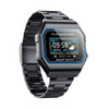 KW18  IP67 0.96 inch Steel Watchband Color Screen Smart Watch(Black)