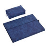 13 inch Leather Tablet Protective Case For Microsoft Surface Pro X, Color: Dark Blue + Power Bag