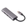 T-812 4 in 1 USB-C / Type-C to USB 3.0 + USB-C / Type-C + SD / TF Card Slots HUB Docking Station