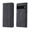 For Google Pixel 6 / 6 Pro Splicing Skin Feel Magnetic Leather Phone Case(Black)