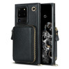 For Samsung Galaxy S20 Ultra Cross-body Zipper Big Wallet Bag Square Phone Case(Black)