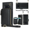 For Samsung Galaxy S10e Cross-body Zipper Big Wallet Bag Square Phone Case(Black)