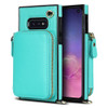 For Samsung Galaxy S10e Cross-body Zipper Big Wallet Bag Square Phone Case(Mint Green)