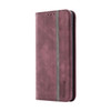 For Samsung Galaxy S10 Splicing Skin Feel Magnetic Leather Phone Case(Wine Red)