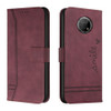 For Nokia G300 Retro Skin Feel Horizontal Flip Soft TPU + PU Leather Phone Case(Wine Red)