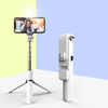 L03S Bluetooth Fill Light Tripod Integrated Selfie Stick(White)