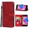 Leather Phone Case For BLU J5L(Red)