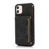 Three-fold Leather Phone Case with Card Slot & Wallet & Holder For iPhone 11 Pro(Black)