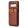 For Samsung Galaxy S10+ Soft Skin Leather Wallet Bag Phone Case(Brown)