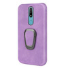 For Nokia 2.4 Ring Holder PU Phone Case(Purple)