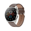 T3 IP68 1.36 inch Leather Watchband Color Screen Smart Watch(Brown)