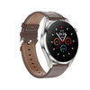 T3 IP68 1.36 inch Leather Watchband Color Screen Smart Watch(Brown)