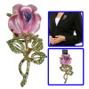 Rose Brooch USB Flash Disk (Magenta)