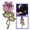 Rose Brooch USB Flash Disk (Magenta)