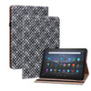 For Amazon Kindle Fire HD10 2021/HD10 Plus 2021 Color Weave Smart Leather Tablet Case(Black)