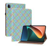 For Xiaomi Pad 5 / 5 Pro Color Weave Smart Leather Tablet Case(Rainbow)