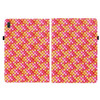 For Lenovo Tab  M10 TB-X605L Color Weave Leather Tablet Case with Holder(Rose Red)