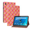 For Lenovo Tab  M10 TB-X605L Color Weave Leather Tablet Case with Holder(Rose Red)