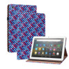 For Amazon Kindle Fire HD8 Color Weave Leather Tablet Case with Holder(Blue)