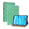 For Lenovo Tab M8 HD TB-8505F 8.0 Color Weave Leather Tablet Case with Holder(Green)