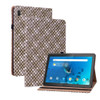 For Lenovo Tab  M10 TB-X605L Color Weave Leather Tablet Case with Holder(Brown)