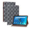 For Lenovo Tab  M10 TB-X605L Color Weave Leather Tablet Case with Holder(Black)