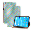 For Lenovo Tab M8 HD TB-8505F 8.0 Color Weave Leather Tablet Case with Holder(Rainbow)