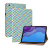 For Lenovo Tab M10 HD Gen 2 TB-X306X Color Weave Leather Tablet Case with Holder(Rainbow)