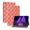 For Lenovo M10 Plus 10.3 inch TB-X606F Color Weave Leather Tablet Case with Holder(Rose Red)