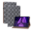 For Lenovo M10 Plus 10.3 inch TB-X606F Color Weave Leather Tablet Case with Holder(Black)