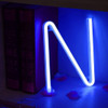 Blue Letter Number Neon Lights Holiday Decoration Lights(Letter N)