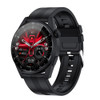 HK3 Pro 1.36 inch Leather & Silicone Strap Smart Bracelet, Support Bluetooth Call & Voice Control(Black)