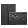 SF109 Tree Texture Bluetooth Keyboard Leather Case For Microsoft Surface Pro 4 / 5 / 6 / 7(Black + Black)