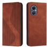 For OnePlus Nord 20 5G Skin Feel Magnetic S-type Leather Phone Case(Brown)