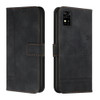 For ZTE Blade A31 Retro Skin Feel TPU + PU Leather Phone Case(Black)