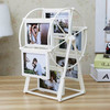 Creative Plastic Rotating Photo frame 5 inch Retro Ferris Wheel Windmill Photo Frame(White)