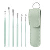 5 Sets 6 In 1 Stainless Steel Spring Spiral Portable Ear Pick, Specification: Green