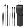 5 Sets 6 In 1 Stainless Steel Spring Spiral Portable Ear Pick, Specification: Black