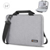 HAWEEL 14.0 inch Briefcase Crossbody Laptop Bag For Macbook, Lenovo Thinkpad, ASUS, HP(Grey)