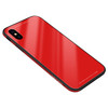 SULADA Metal Frame Toughened Glass Case for iPhone XS Max (Red)