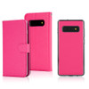 For Samsung Galaxy S10+ Cross Texture Detachable Leather Phone Case(Rose Red)