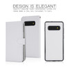 For Samsung Galaxy S10+ Cross Texture Detachable Leather Phone Case(White)