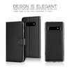 For Samsung Galaxy S10+ Cross Texture Detachable Leather Phone Case(Black)