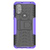 For Motorola Moto G Power 2022 Tire Texture TPU + PC Phone Case(Purple)